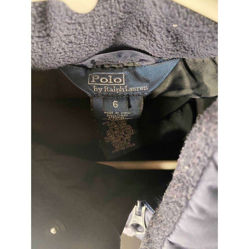 Vtg Polo Ralph Lauren Kids Size 6 Navy Blue Puffer Jacket - Picture 3 of 5